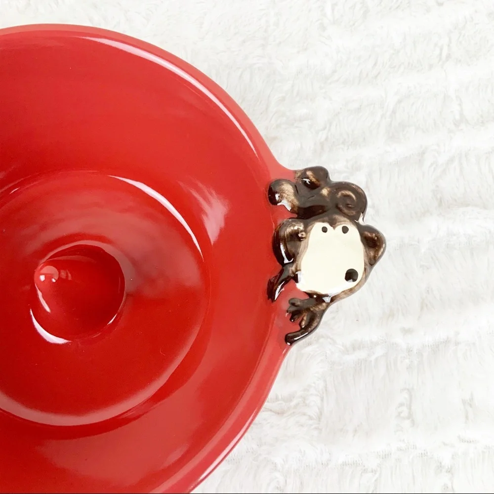 Vintage LTD Commodities Monkey Handles Bread Cake Pan Bowl Safari